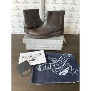 Freebird by Steven‎ Dean Brown Leather Chelsea Boots Size 13 Men's Lug Sole